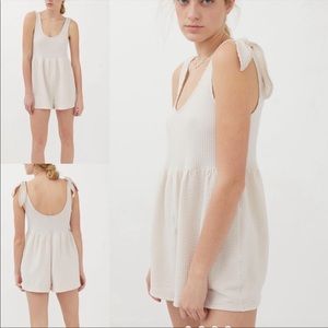 Urban Outfitters Marlee Knit Tie Shoulder Romper